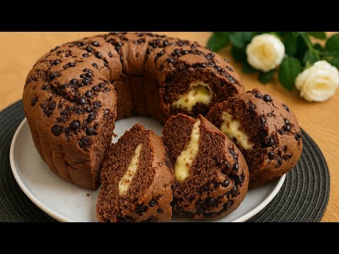 أفضل كيكة شوكولاتة كريمية سهلة وسريعة جد ا         