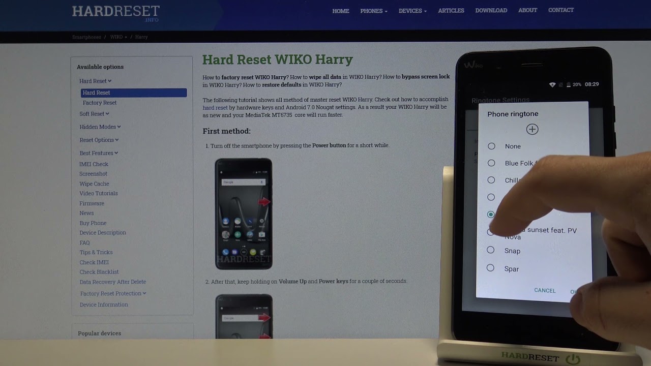Ringtone List in Wiko Harry – Check Default Ringtones