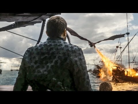 Daenerys Destroys The Iron Fleet | Game of Thrones : Season 8 | Episode 5