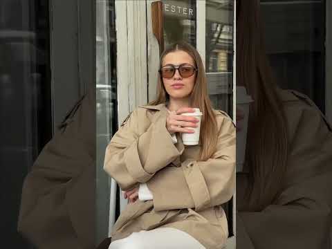 Женский тренч на весну и осень из коттона мемори, плащ с поясом без подкладки, видео 1