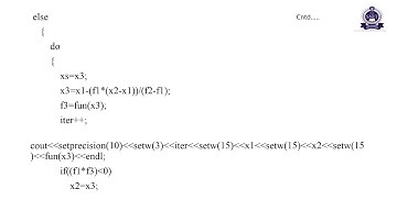 Program and problems for regula falsi