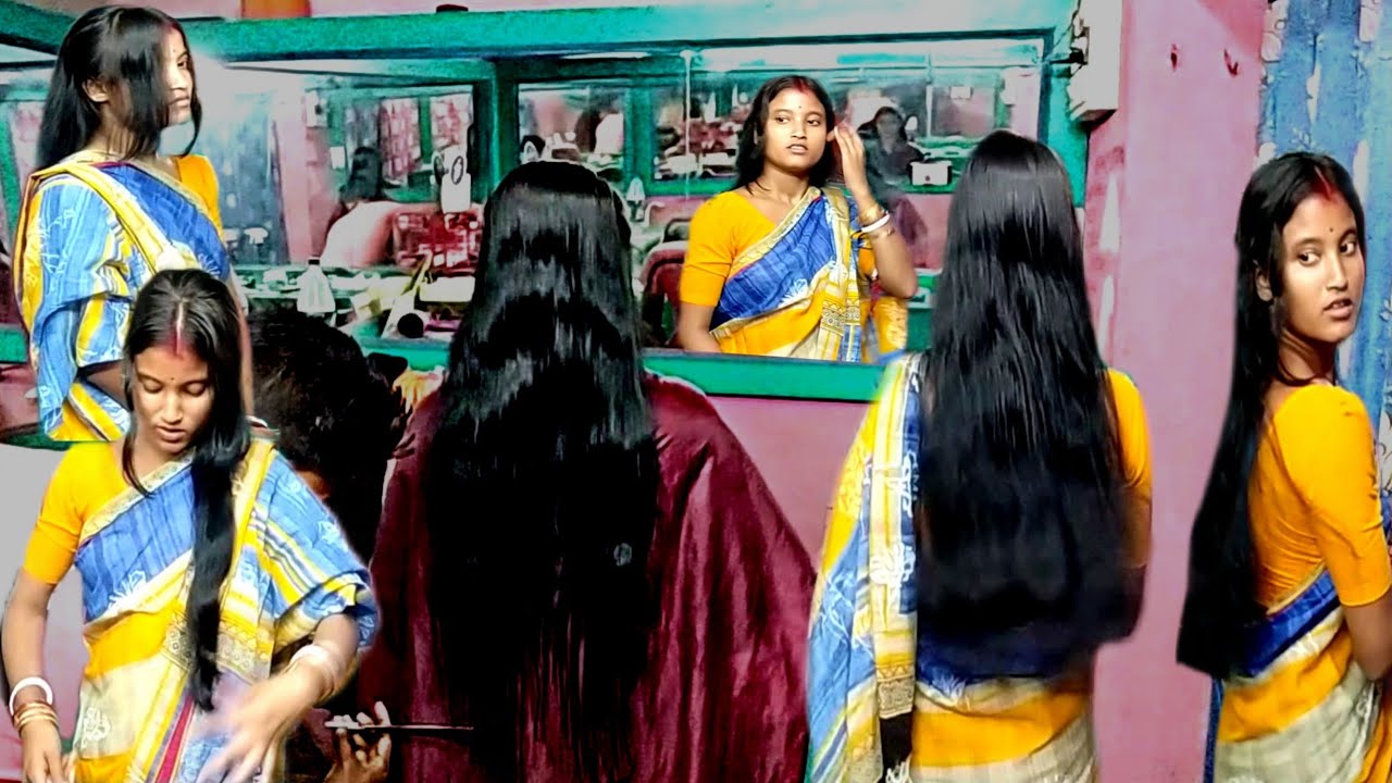 Housewife long to short haircut || Women Haircut || Women Haircut in Barbershop