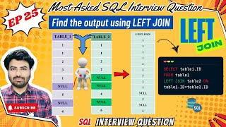 SQL LEFT JOIN Explained | Find the output using #leftjoin | #sql #sqlserver #dataanlysis #interview