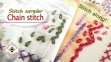 Chain stitch tutorial - Detached chain, rows of chain & zig zag chain! Work on your slow stitching!