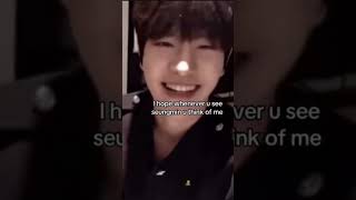 Hope y'all think of me 🩵 #seungmin #straykids #skz #cute