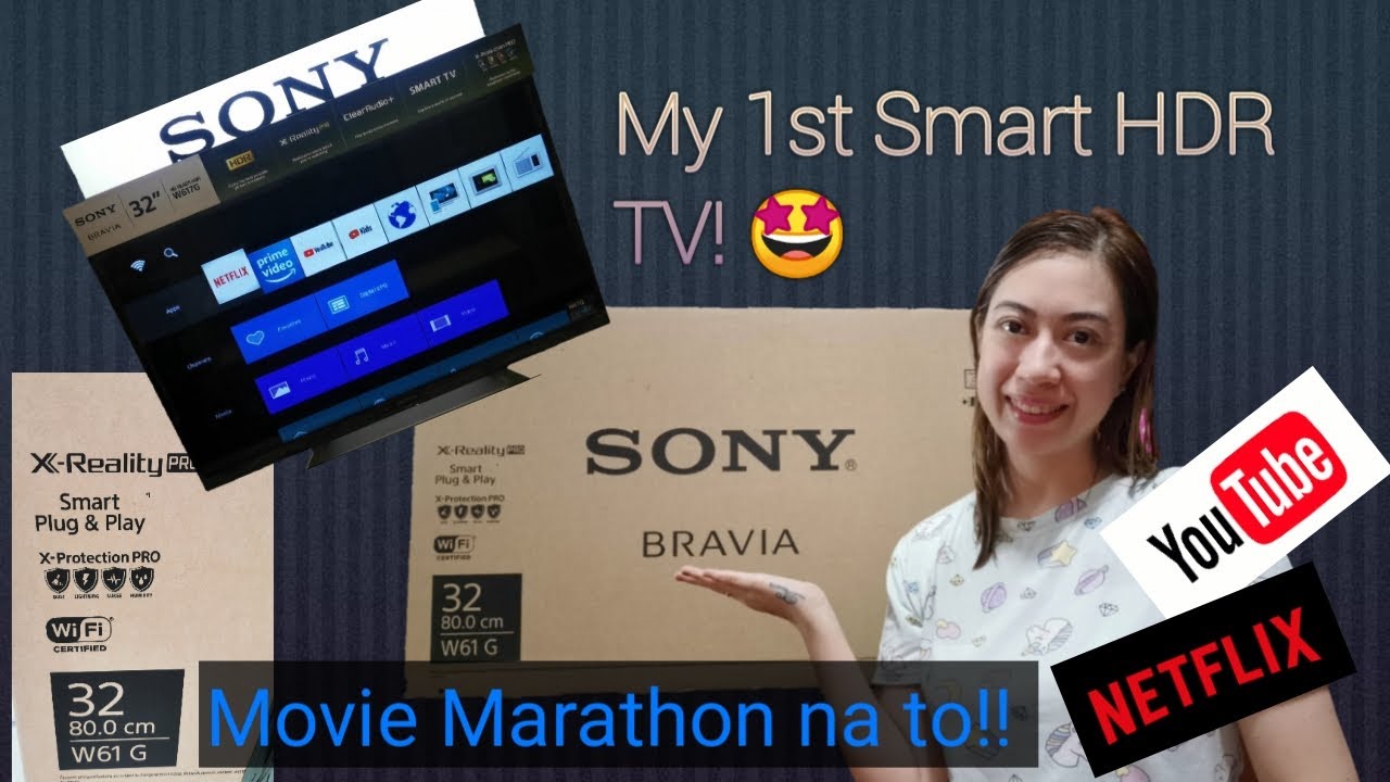 UNBOXING THE SONY BRAVIA HDR TV W617G AND SETTING UP APPS & WIRELESS