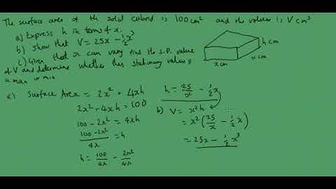 8.3 Practical Maximum and Minimum Problems