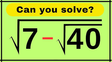 Germany | Only Geniuses Can Solve This Square Root Olympiad Problem!