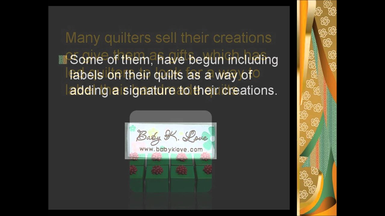 Woven Quilt Labels YouTube