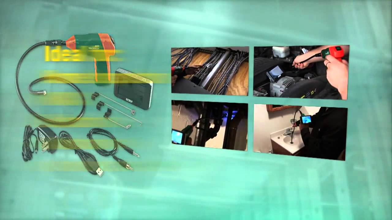 3ds Extech BR250 Video Borescope Wireless Inspection Camera Showcase Video