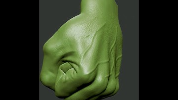 Fist Sculpt 👊🖌️✏️#zbrush #fist #shorts #anatomy