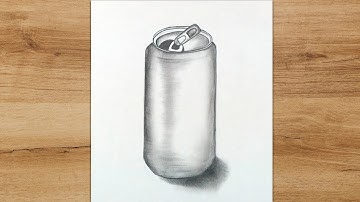Coke Can Drawing for Beginners | Pencil Sketch Step by Step