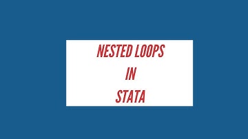Nested Loop in Stata | Multiple loop in Stata