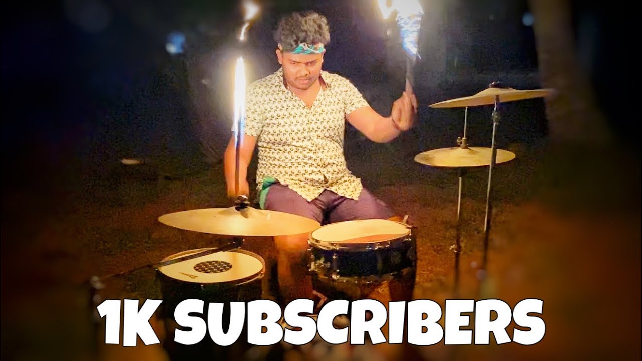 Thank you for 1K SUBSCRIBERS | Drum Geek | Fire Drumsticks | Sri Lanka 🇱🇰
