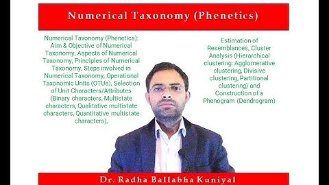 Numerical Taxonomy (Phenetics)