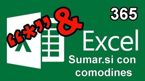 Función Sumar.si con comodines en #excel