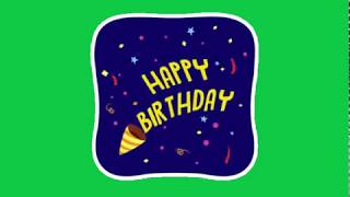 Happy Birthday - Animated GIF - Green Screen - Graphics For Video Editing