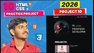 #10 - Portfolio Website | HTML CSS 10 Practice Projects for Beginners | 2026 | Hindi