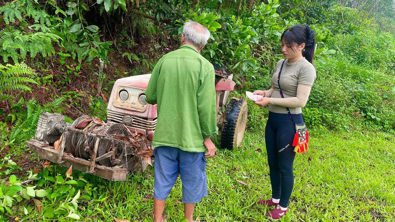 restarting the old man's SHIBAURA SD1800 tractor that was left in the garden 50 years ago