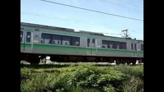E127系V7+V5+V12編成（ラッピング広告無し）　新ニイ 普通内野行