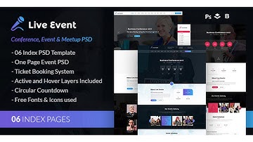 Live Event - Conference, Event & Meetup PSD Template | Themeforest Website Templates and Themes