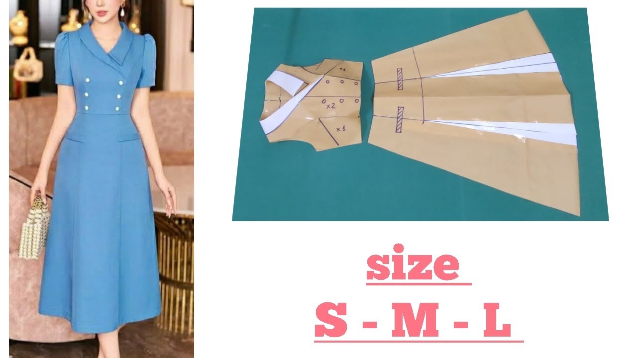 🎄 Шикарный дизайн платья со стильным воротником, легко подстричь и сшить юбку