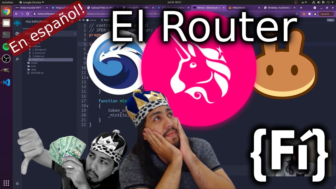 Swaps decentralizados desde Solidity - [ Uniswap Router ] - YouTube