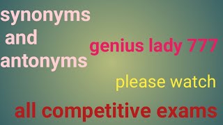 synonyms and antonyms in hindi or english me, all competitive exams, very easy way ?‍♀️?‍♂️?‍♀️