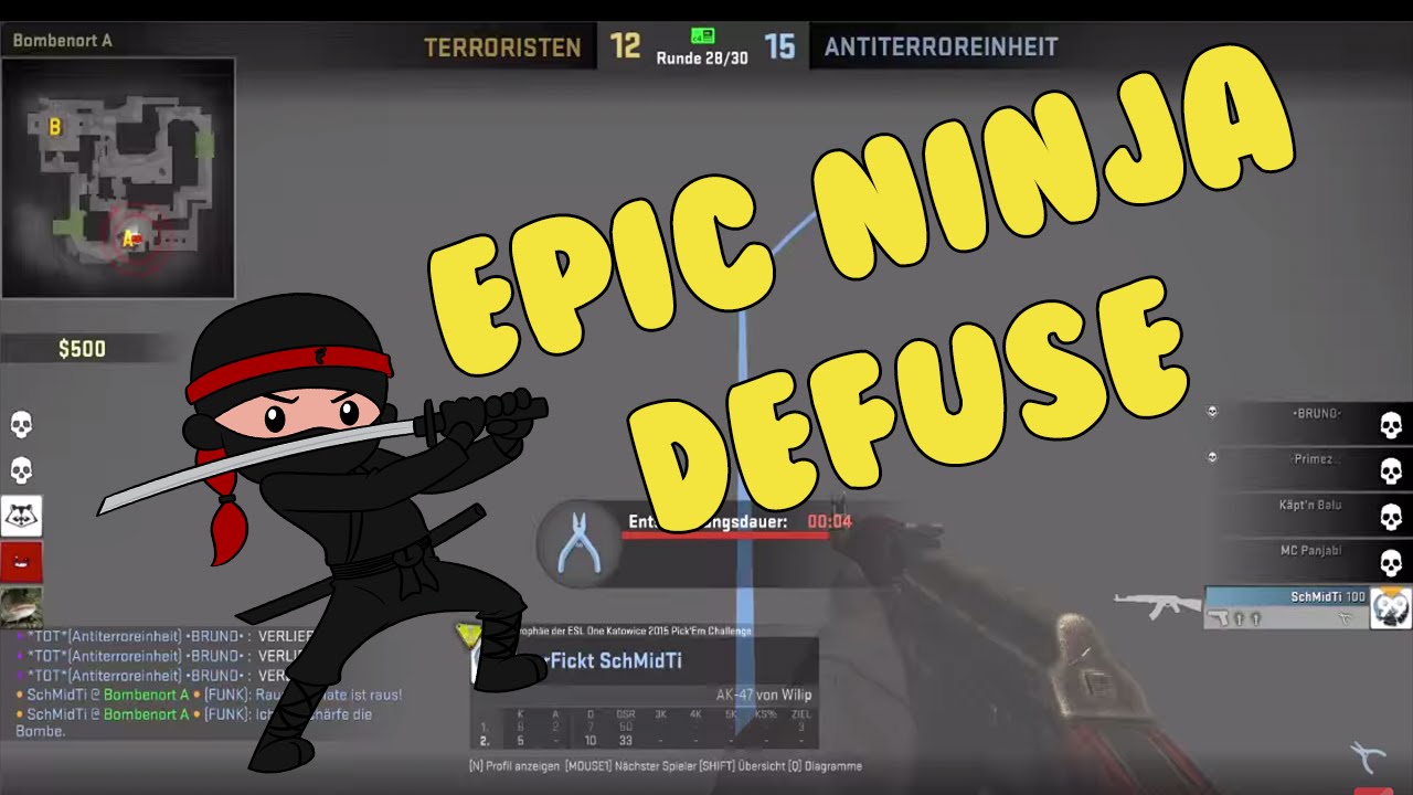 EPIC NINJA DEFUSE || CS:GO || [ENGLISH|GERMAN/HD] - YouTube