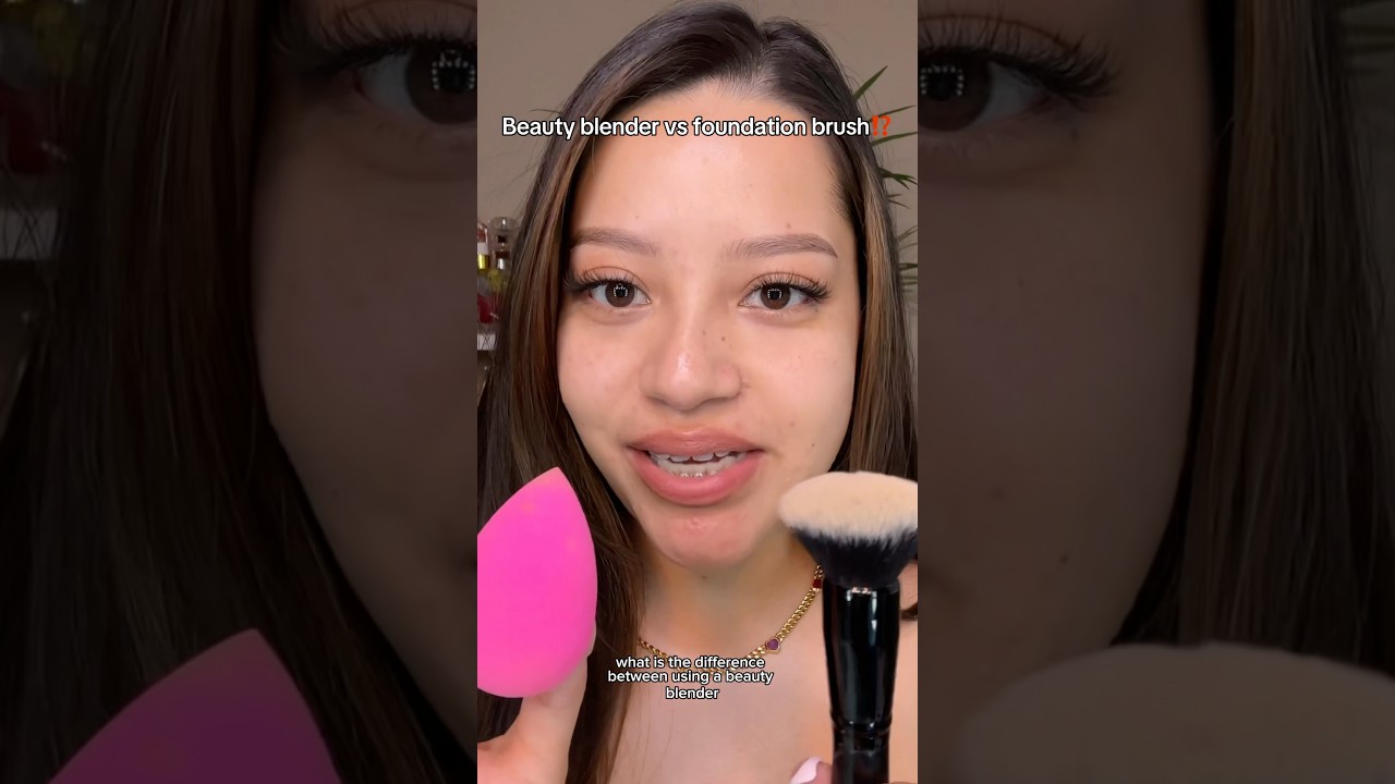 Beauty blender vs foundation brush, what’s the difference⁉️