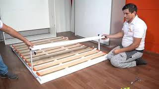 Vídeo montagem kit de ferragens para cama casal vertical retrátil dobrável OrangeBed