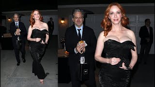 Christina Hendricks And George Bianchini Attend Jennifer Kleins Day Of Indulgence Holiday Party