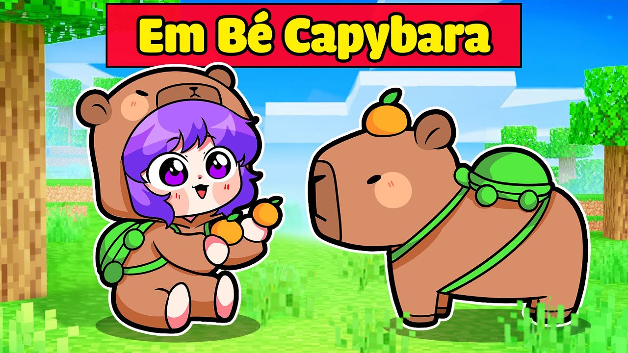NABEE EM BÉ CAPYBARA ĐI LẠC ĐƯỢC TÔ GÀ NHẬN NUÔI TRONG MINECRAFT*NABEE EM BÉ CAPYBARA 👶😜🍊