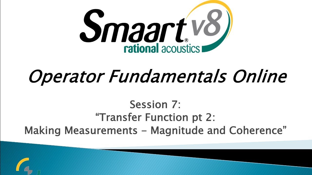Smaart Operator Fundamentals Online 7 Transfer Function Pt 2 Making 