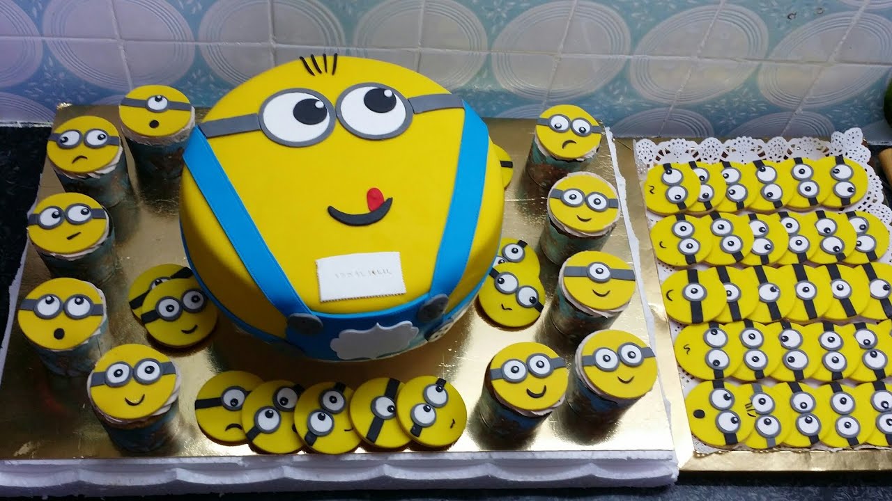 #minion-cake# طلبية عيد ميلاد كيك ديزاين لمينيون بطريقة جد سهلةبشرح مبسط لكل مبتدئة