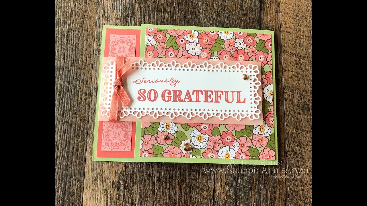 Ornate Garden Posy Fun Fold Card