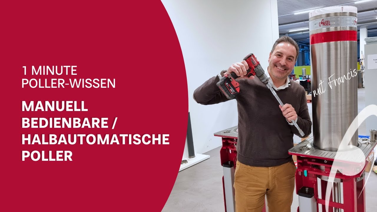 Manuell bedienbare Poller / halbautomatische Poller - YouTube