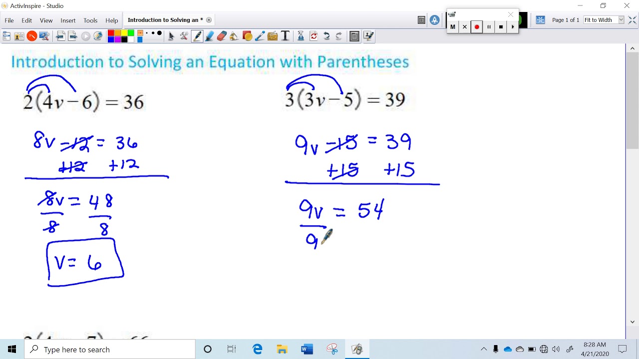 how to solve math problems in parentheses