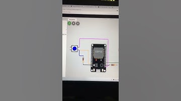 Mô phỏng chương trình chớp tắt led kết hợp với giao tiếp nút nhấn trên esp 32