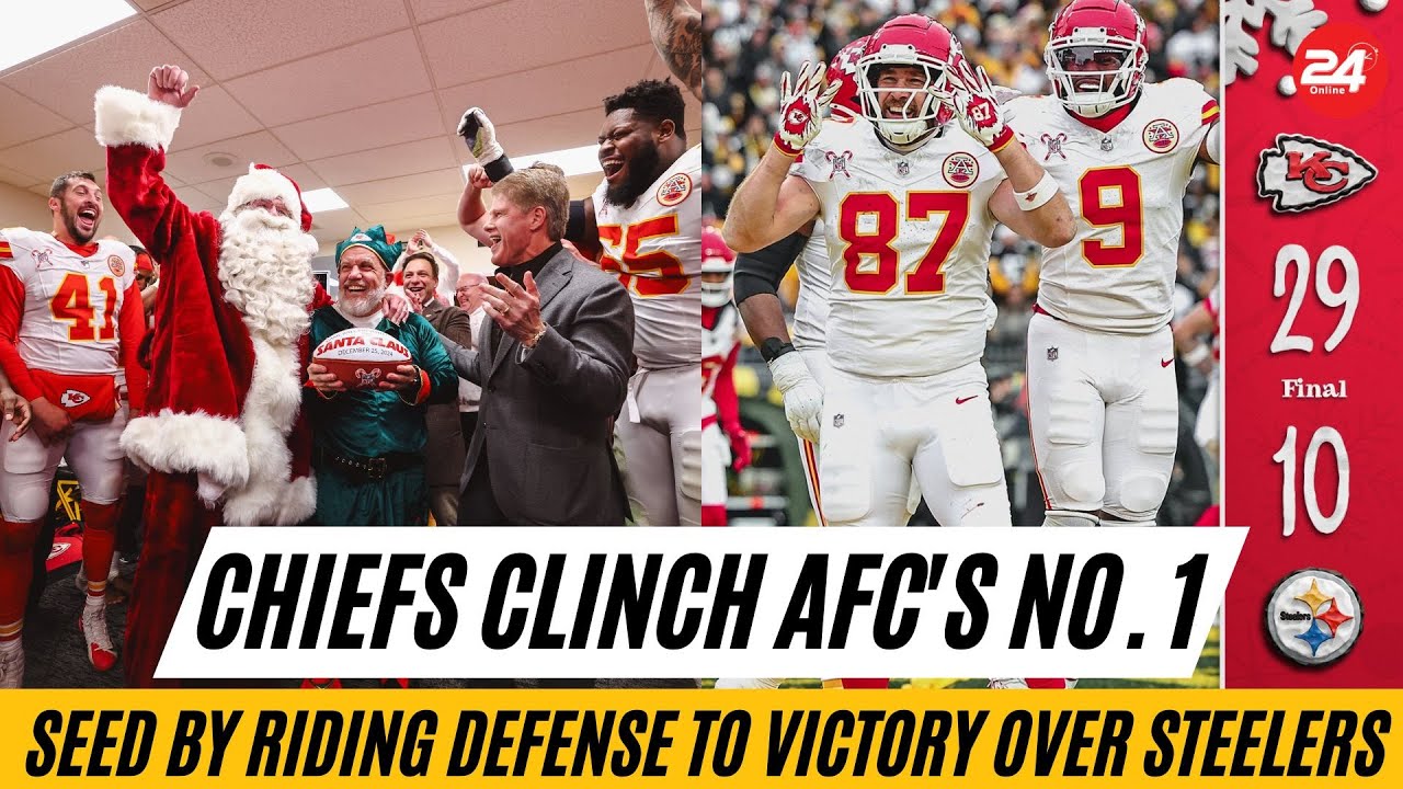 Chiefs clinch AFC's No. 1 seed by riding defense to victory over Steelers - YouTube