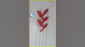 Lazy daisy stitch variation border design hand embroidery #shorts