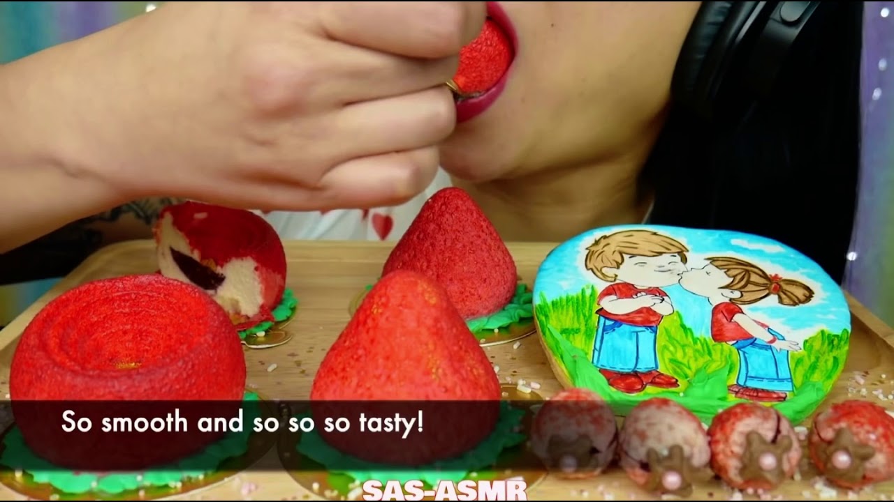 SAS ASMR: mousse cake and sugar cookie ASMR (bites only)