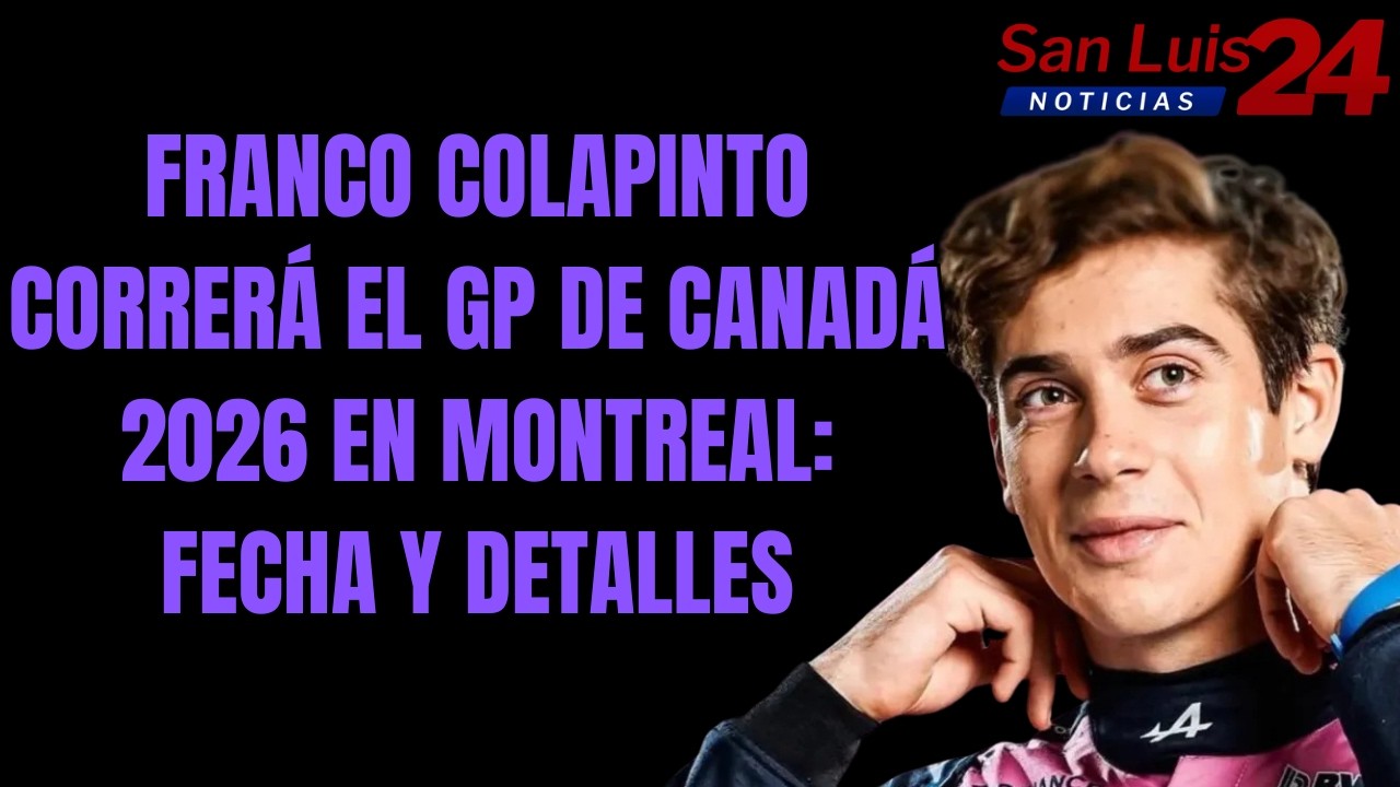 Franco Colapinto correrá el GP de Canadá 2026 en Montreal: fecha y detalles 🏎️🇨🇦🔥