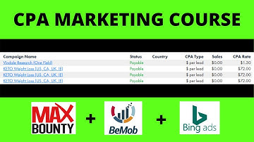 CPA Marketing Course - MaxBounty + Bemob [FREE TRACKING TOOL] + Bing Ads [Microsoft Ad] To Get Sales