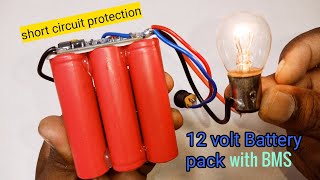 How to make a 12volt Rechargable Battery pack with BMS ll 12volt lithium-ion battery pack