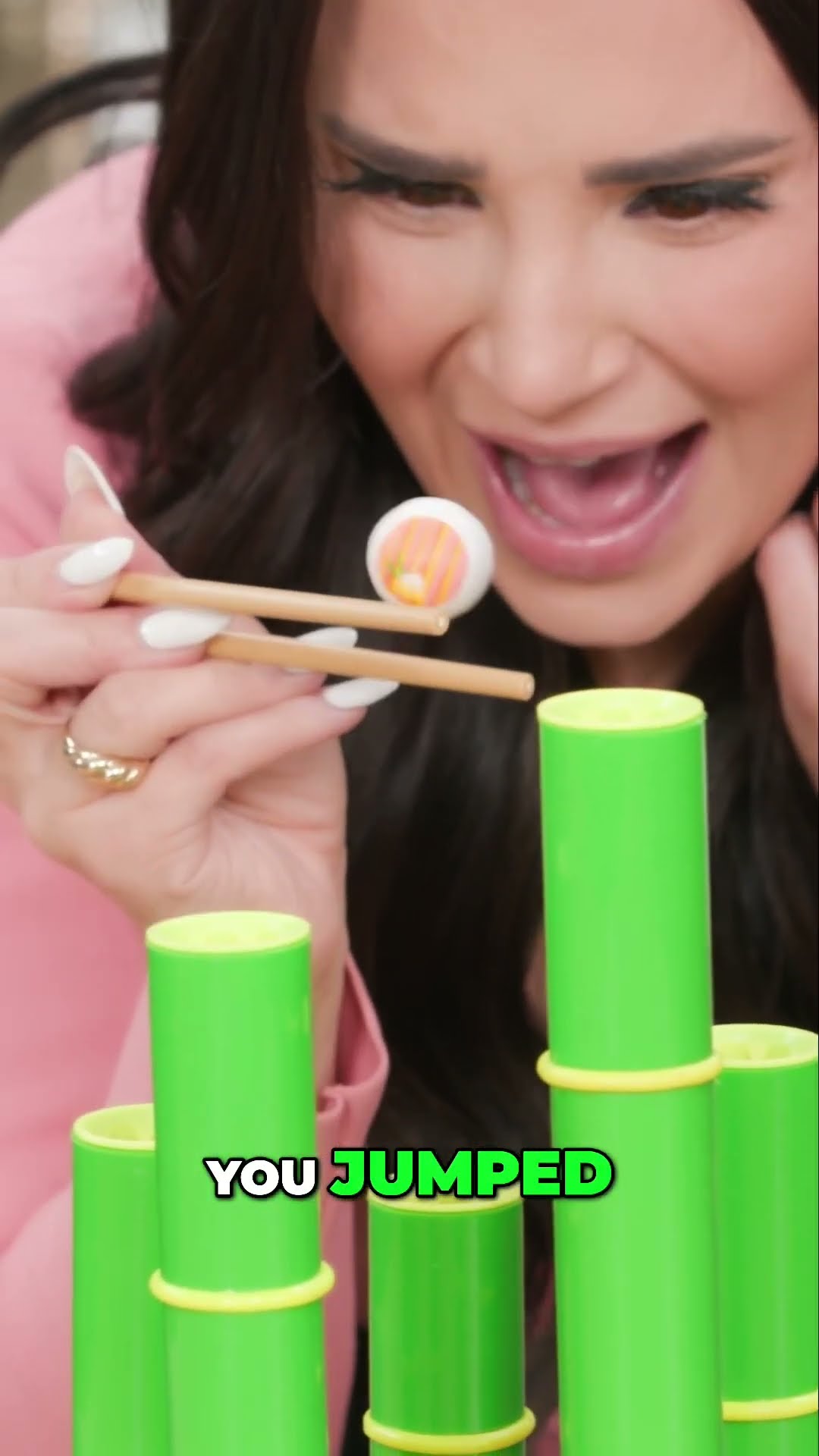 FUNNIEST Game Ever! Flying Sushi Bamboo #funny #tiktok #sister