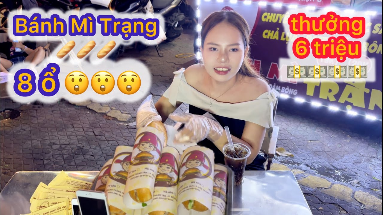 Bé Mai Thử Thách Ăn 10 Ổ Bánh Mì Trạng Siêu To Nhận Thưởng 6 Triệu Đồng