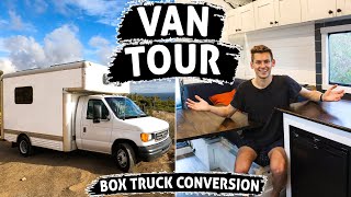 VAN TOUR of UHAUL BOX TRUCK Converted to Beautiful DIY TINY HOME for FullTime Van Life