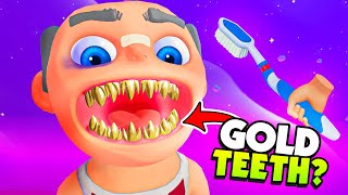 Giving a Human PURE GOLD TEETH! - (VR Dentist Sim)