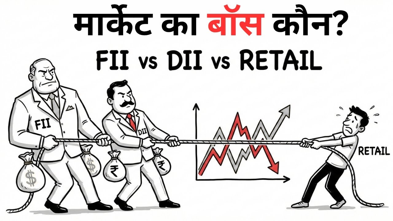 FII vs DII vs Retail Investors | Who Controls the Stock Market? 📊